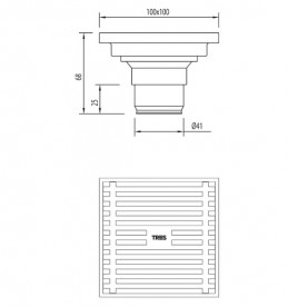 Сливной трап для душа Tres латунь хром 03474007
