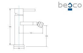 Смеситель для биде Besco Decco однорычажный графит BB-D-GR