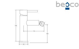 Смеситель для биде Besco Illusion однорычажный золото BB-I-ZL