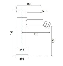 Смеситель для биде Besco Zea однорычажный матовая медь BB-Z-MS