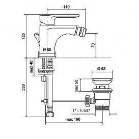 Змішувач для біде Emmevi Nefer змішувач хром CR77044