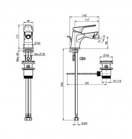 Змішувач для біде Fima Carlo Frattini Serie 4 одноважільний хром F3762CR