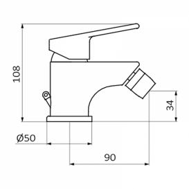 Змішувач для біде GRB Eco Project одноважельний хром 10710110