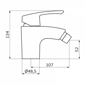 Змішувач для біде GRB Premier одноважельний з донним клапаном 50711500