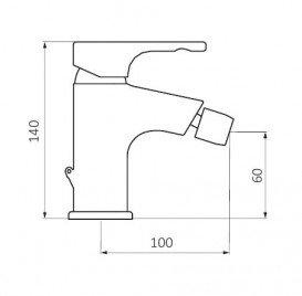 Смеситель для биде GRB Tender однорычажный хром 915900
