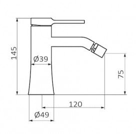 Смеситель для биде GRB Time Female однорычажный хром 47715470