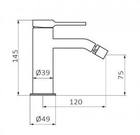 Смеситель для биде GRB Time White Male однорычажный белый матовый 47710471