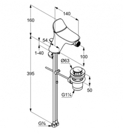 Смеситель для биде Kludi Ambienta 532160575