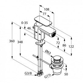 Змішувач для біде Kludi E2 змішувач хром 492160575