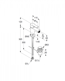 Змішувач для біде Kludi Zenta SL одноважільний хром 485300565