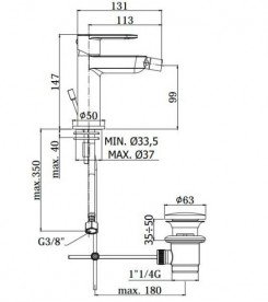 Змішувач для біде змішувач Paffoni Candy хром CA 135 CR