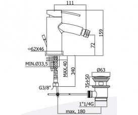 Змішувач для біде змішувач Paffoni Berry хром BR 135 CR
