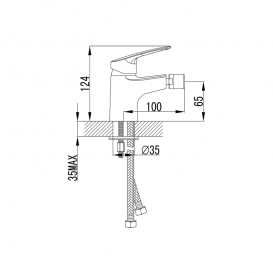 Смеситель для биде Primera Shape однорычажный хром 10130015