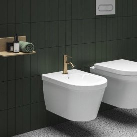 Змішувач для біде Ravak Espirit одноважільний рожеве золото матове X070355