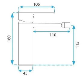 Змішувач для біде Rea Argus одноважільний золотий REA-B9660