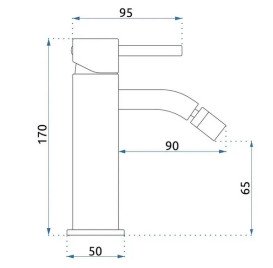 Змішувач для біде Rea Lungo одноважільний білий REA-B4701
