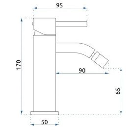 Змішувач для біде Rea Lungo одноважільний матове золото REA-B4702