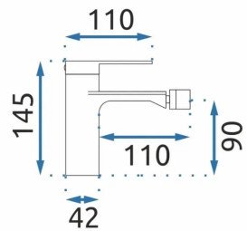 Змішувач для біде Rea Storm одноважільний хром REA-B8039