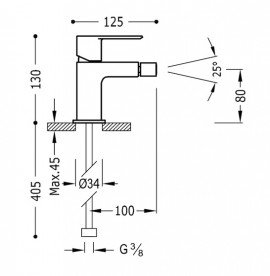 Змішувач для біде Tres Loft colors одноважільний зелений/хром 20012001VE