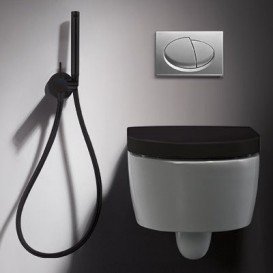 Смеситель для биде Tres Max с гигиеническим душем черный матовый 134123NM