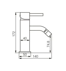Змішувач для біде VBI Milano одноважільний матове золото VBI-050104BG