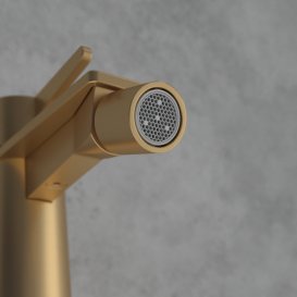 Змішувач для біде Villeroy & Boch Conum із донним клапаном матове золото TVB12700100076