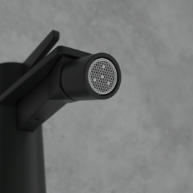 Смеситель для биде Villeroy & Boch Conum с донным клапаном матовый черный TVB127001000K5