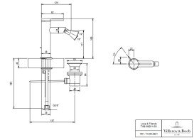 Смеситель для биде Villeroy & Boch Loop & Friends с донным клапаном хром TVB10620115361