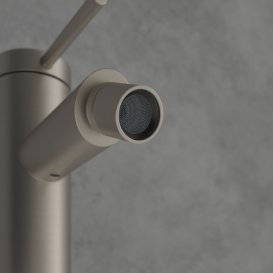 Змішувач для біде Villeroy & Boch Loop & Friends із донним клапаном матовий нікель TVB10620115364