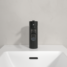 Змішувач для біде Villeroy & Boch Skyla з донним клапаном матовий чорний TVB116001000K5