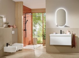 Змішувач для біде Villeroy & Boch Skyla з донним клапаном матовий чорний TVB116001000K5