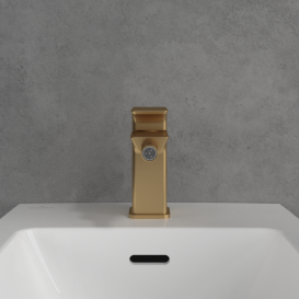 Смеситель для биде Villeroy & Boch Subway 3.0 с донным клапаном матовое золото TVB11200100076
