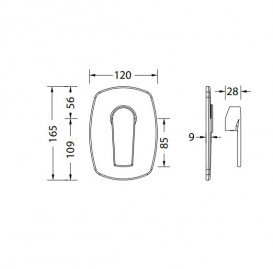 Змішувач для душа Eurorama Blog прихованого монтажу хром PE135055C