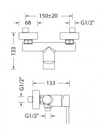 Смеситель для душа Eurorama Net однорычажный хром 145100C