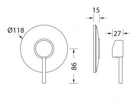 Смеситель для душа Eurorama Net скрытого монтажа хром PE145055C