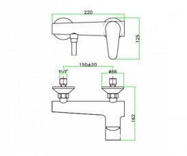Змішувач для душа Fiore Kera змішувач латунь хром 88CR5540