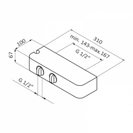 Змішувач для душа GRB Despertar Balnea термостатичний з душовою лійкою хром 85320850