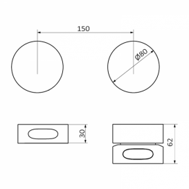 Смеситель для душа GRB in Cool горизонтальный 2/3 черный 90902102
