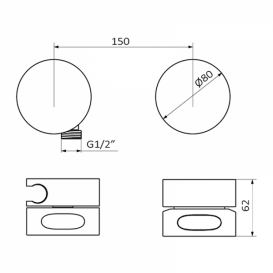 Смеситель для душа GRB in Cool скрытого монтажа без скрытой части белый 90102001