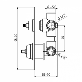 Змішувач для душа GRB Winner прихованого монтажу одноважельний хром 44135440