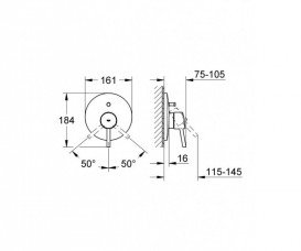 Смеситель для душа Grohe Concetto скрытого монтажа с внешней частью однорычажный хром 19346001