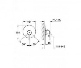 Змішувач для душа Grohe Concetto прихованого монтажу з зовнішньою частиною змішувач хром 19345001