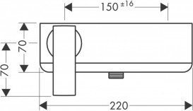 Смеситель для душа Hansgrohe Axor Citterio однорычажный шлифованный черный хром 39600340