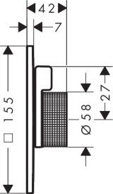 Смеситель для душа Hansgrohe Axor Citterio C встраиваемый 2 потребителя матовый никель 49451820
