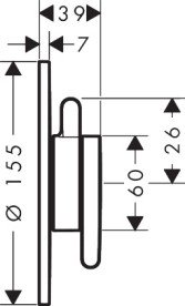 Змішувач для душу Hansgrohe Axor One 1 споживач матова латунь 48615950