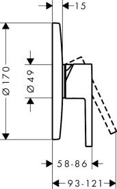 Смеситель для душа Hansgrohe Axor Starck встраиваемый матовый черный 10614670