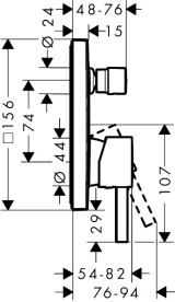 Смеситель для душа Hansgrohe Finoris со встроенной защитной комбинацией EN1717 бронза 76416140