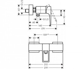 Змішувач для душа Hansgrohe Metropol змішувач зовнішнього монтажу 74560000