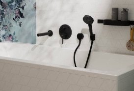 Смеситель для душа Hansgrohe Zesis S со встроенной защитной комбинацией EN1717 матовый черный 74416670