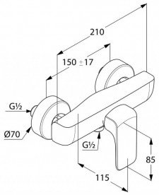 Змішувач для душа Kludi Ameo змішувач хром 417100575